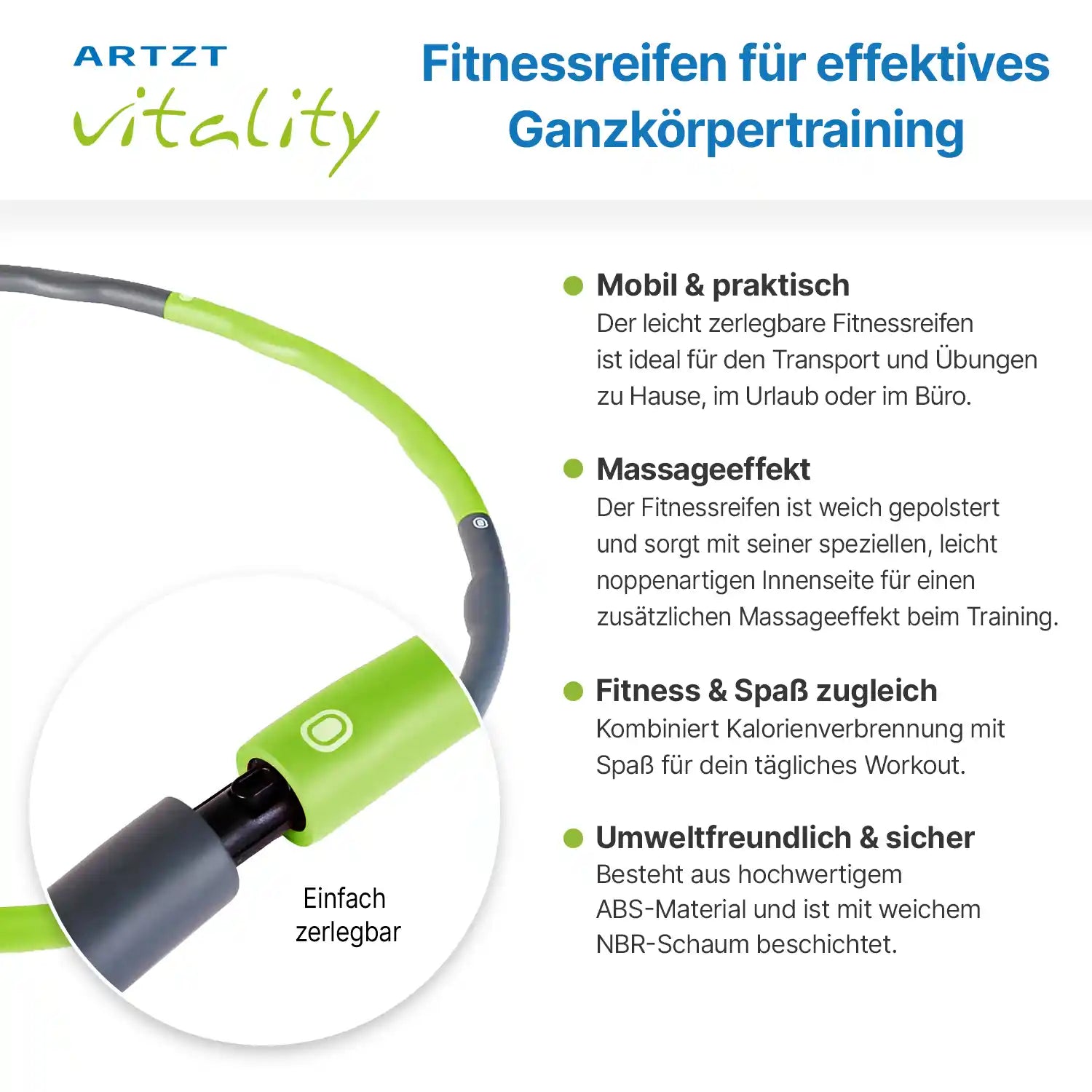 Fitnessreifen für Hula Hoop ARTZT vitality 3