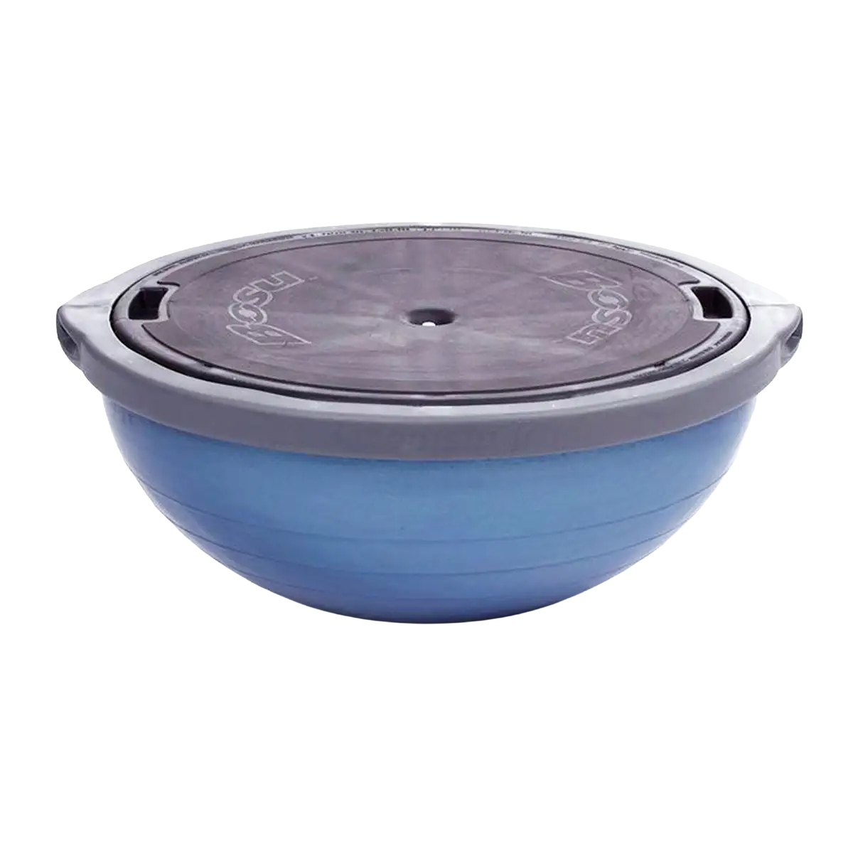 BOSU Bosuball PRO Balance Trainer mit der Unterseite nach oben gerichtet auf transparentem Hintergrund