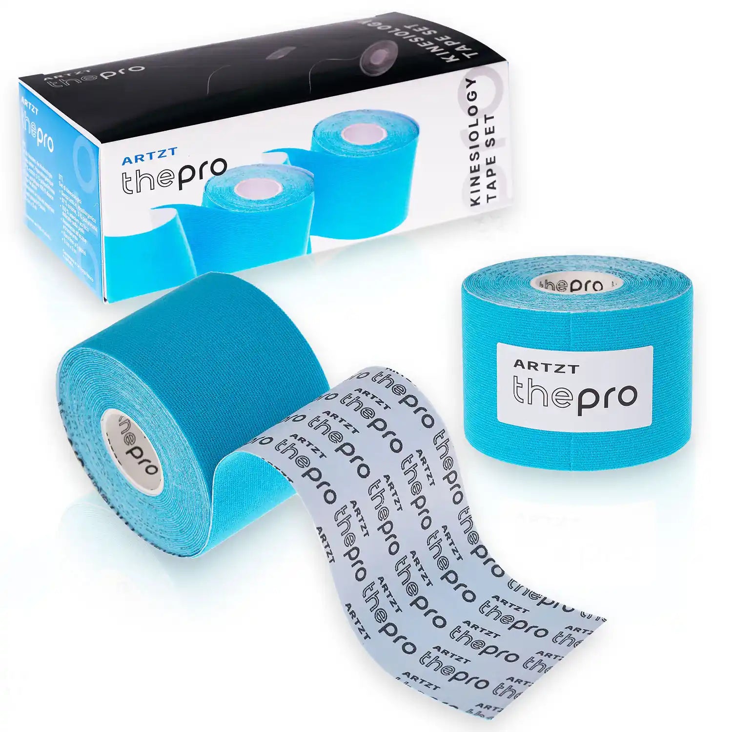 Kinesiologisches Tape 2er Set ARTZT thepro Blau + Blau 2
