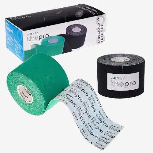 Kinesiologisches Tape 2er Set ARTZT thepro Grün + Schwarz 7