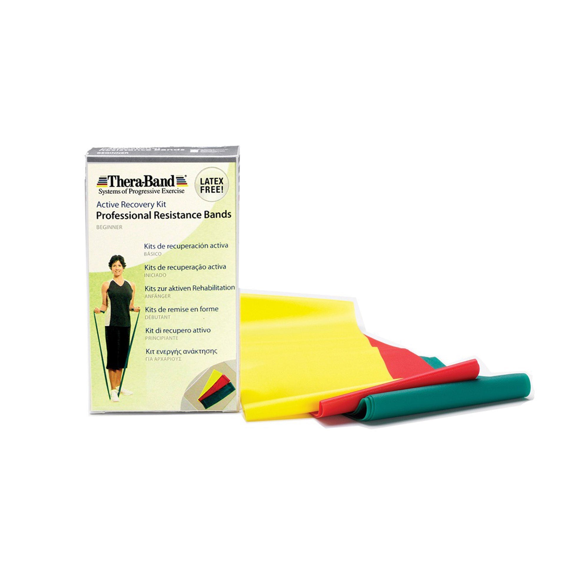 Latexfreie TheraBänder im Set 1,50 m Gelb | Rot | Grün TheraBand 1