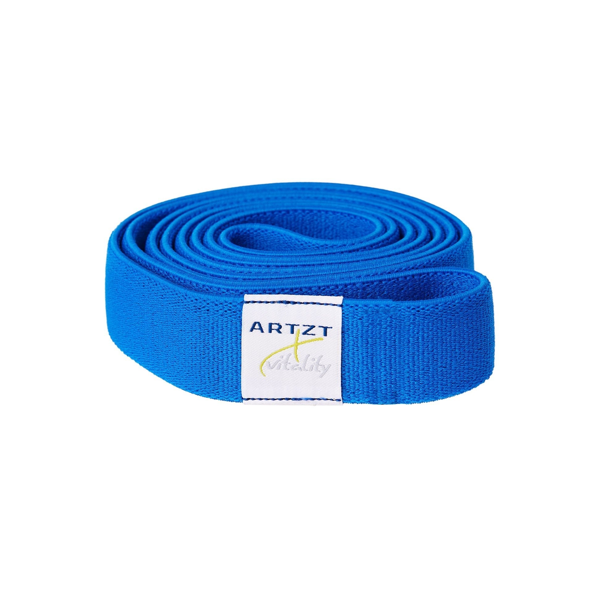 Zusammengerolltes ARTZT vitality Super Band in blau