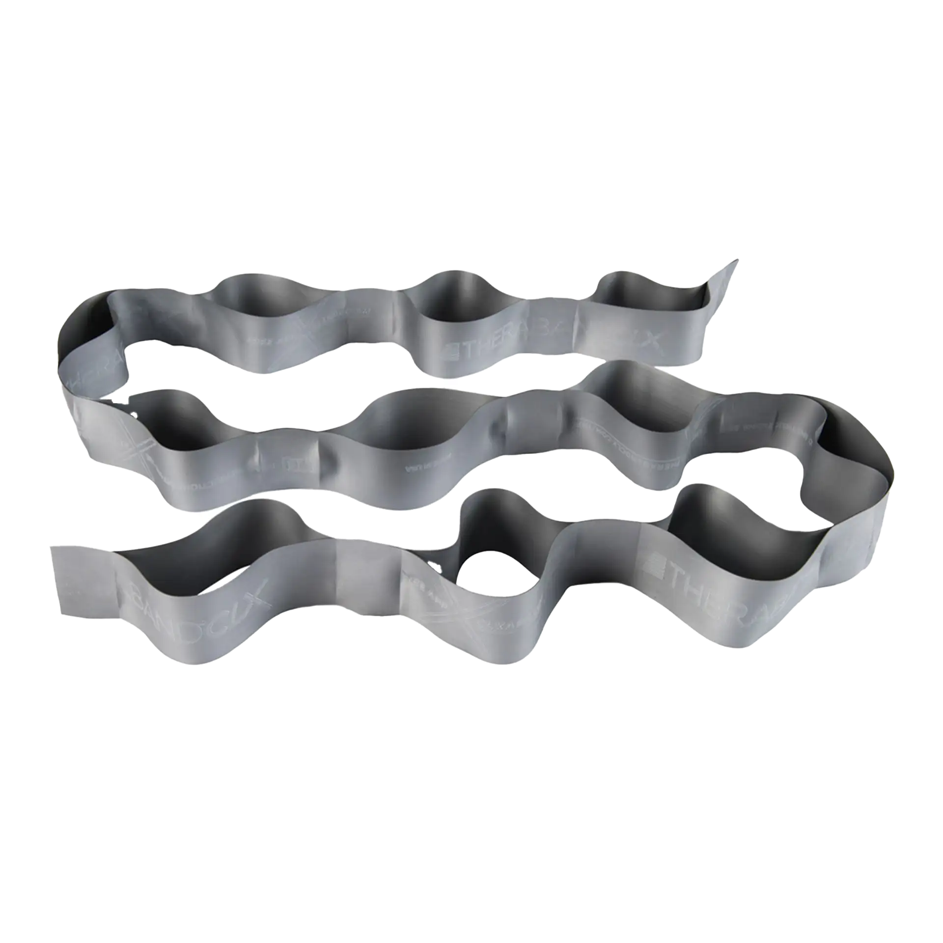 Silbernes TheraBand CLX 2 m auf transparentem Grund