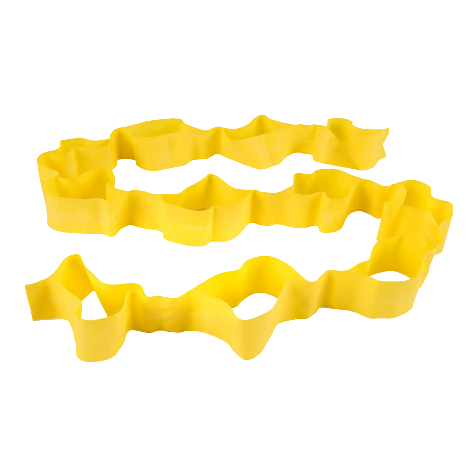 Gelbes TheraBand CLX 2 m auf transparentem Grund