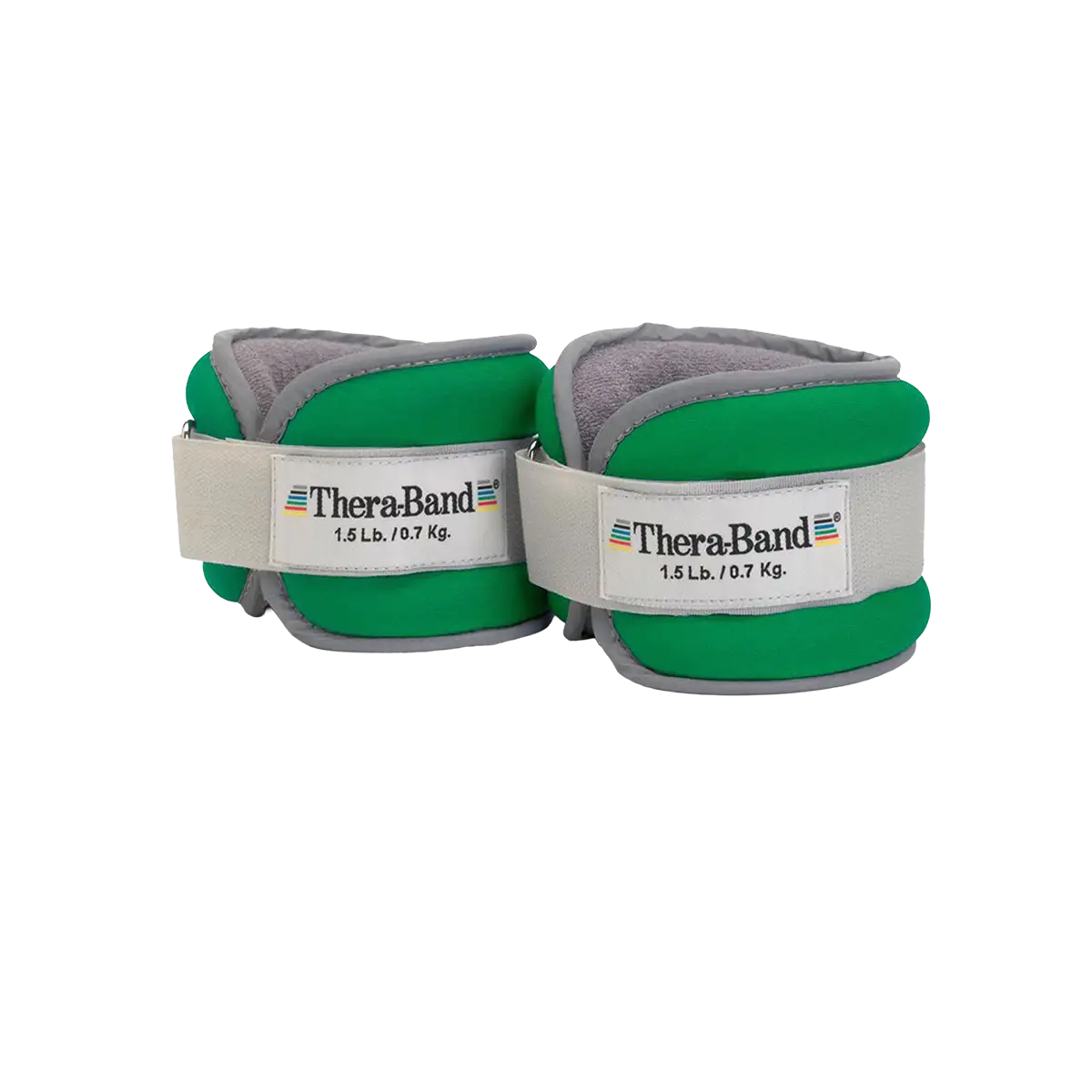 THERABAND Gewichtsmanschetten in grün auf transparentem Hintergrund. #gewicht_680 g