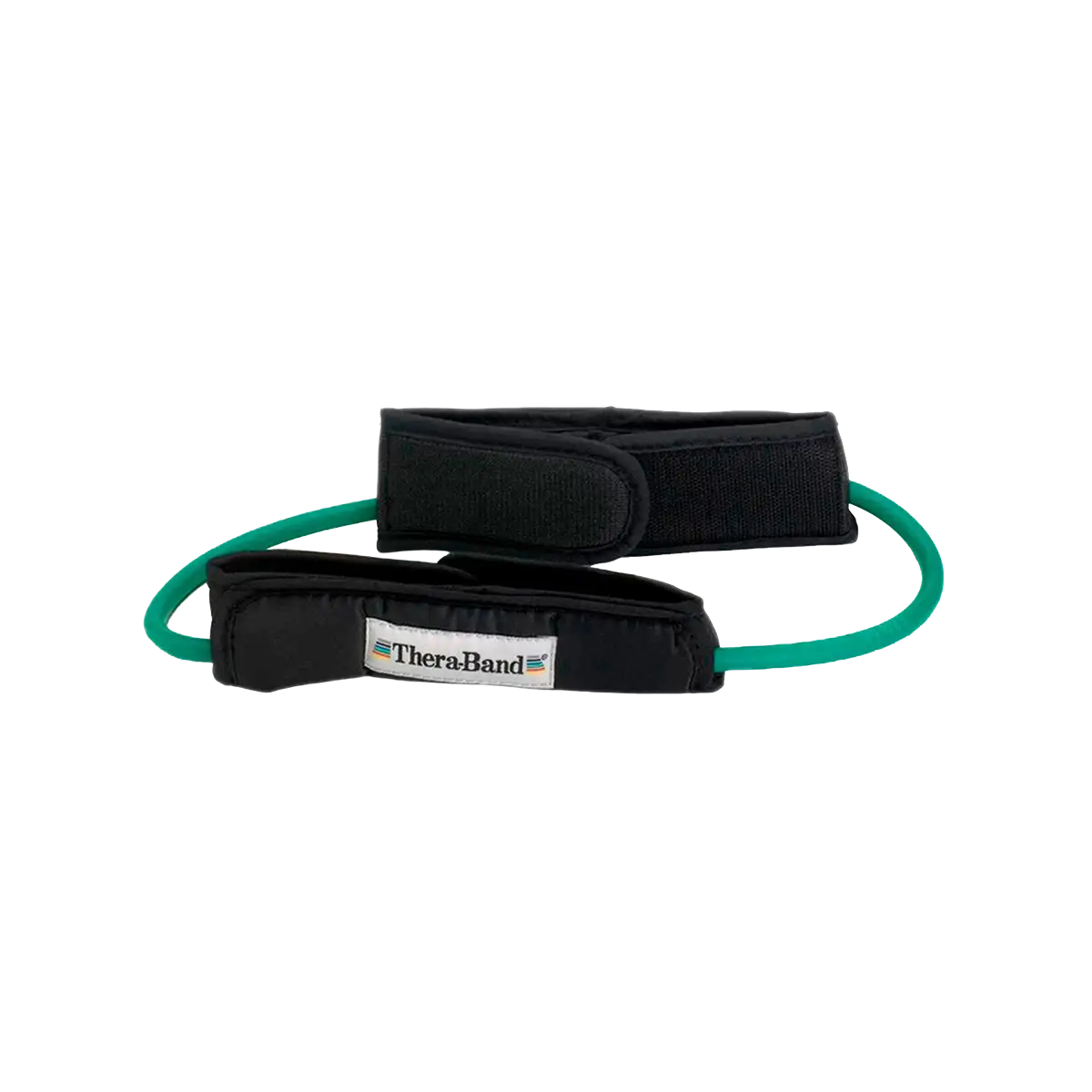 TheraBand Tubing Loop grün auf transparentem Hintergrund. #farbe_grün