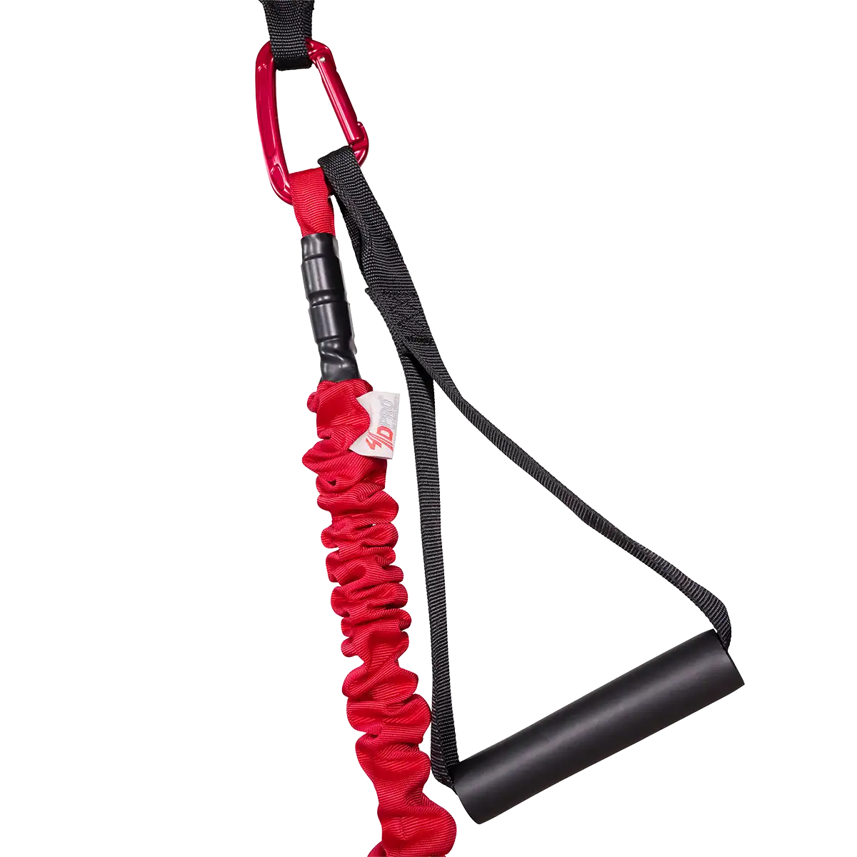 4D PRO Bungee Schlingentrainer Griff in Nahaufnahme auf transparentem Hintergrund.