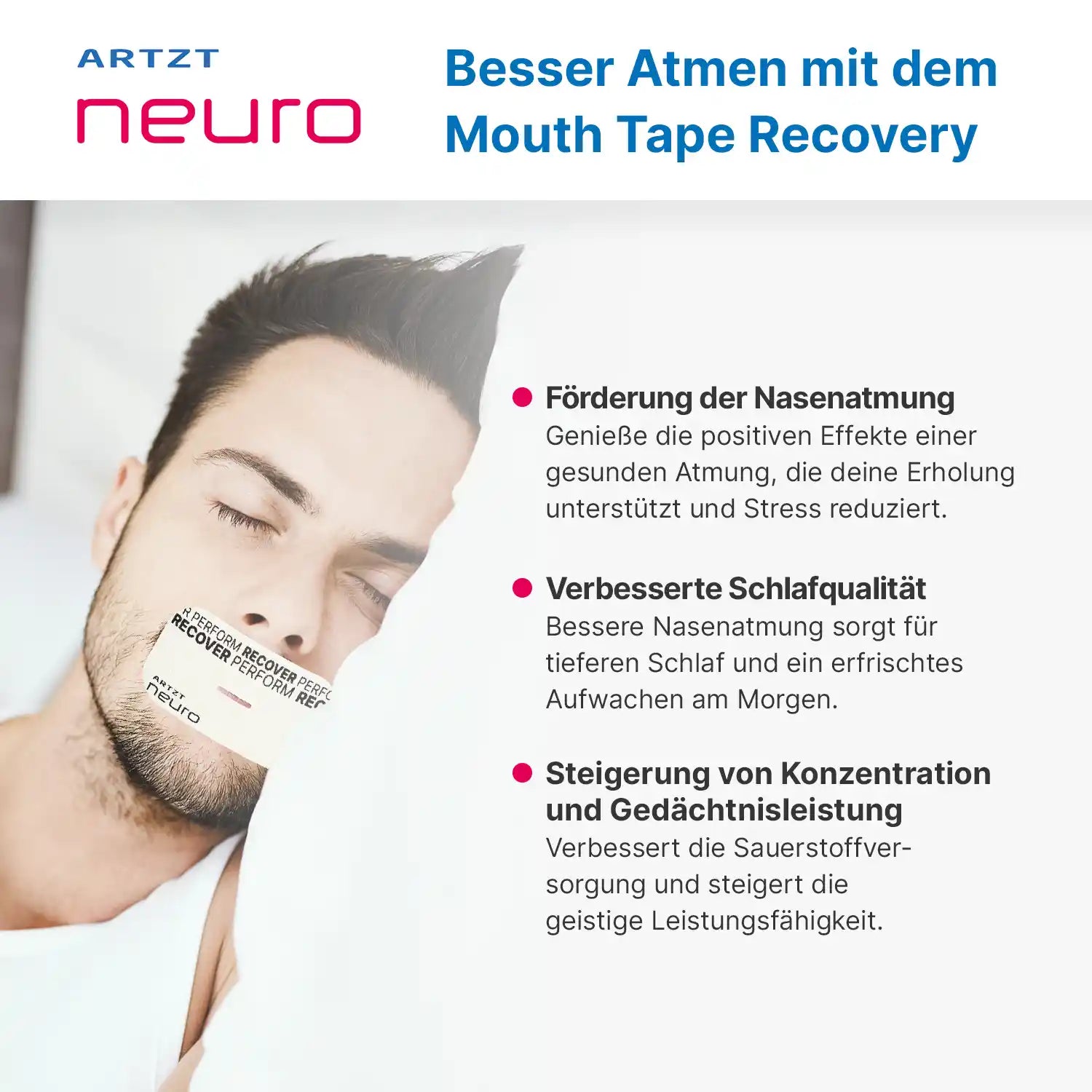 Mouth Tape Recovery - 30 Stück Mouth Tapes ARTZT neuro