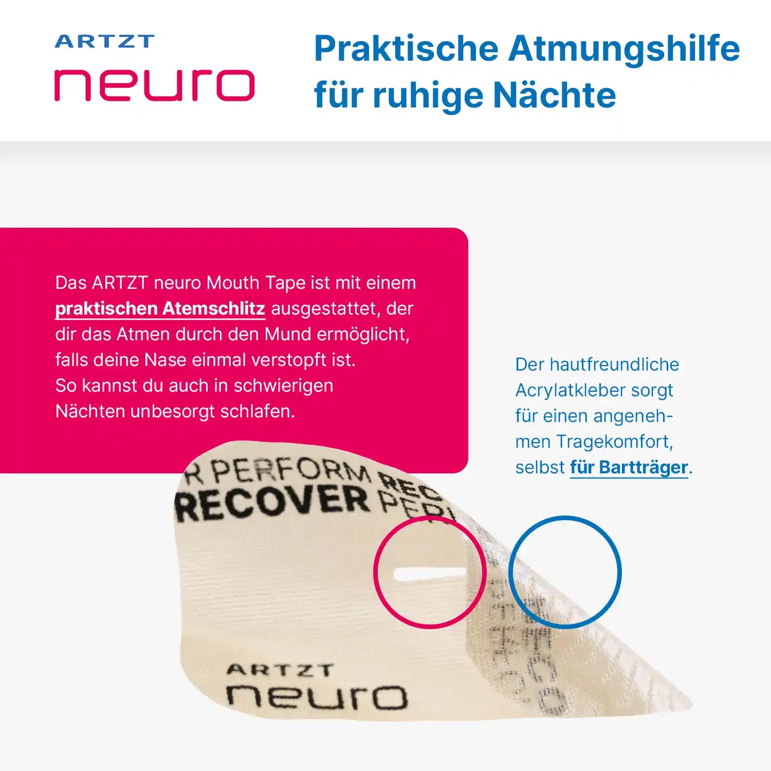 Mouth Tape Recovery - 30 Stück Mouth Tapes ARTZT neuro