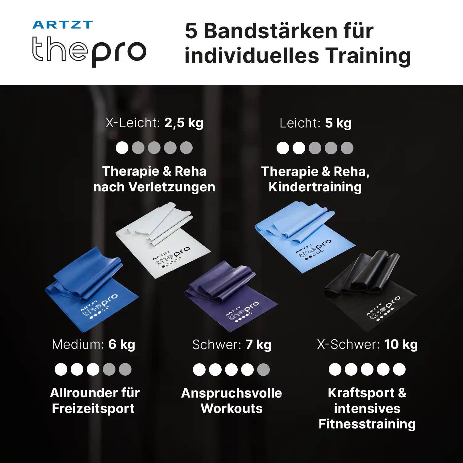 Fitnessband 2 m Fitnessbänder ARTZT thepro