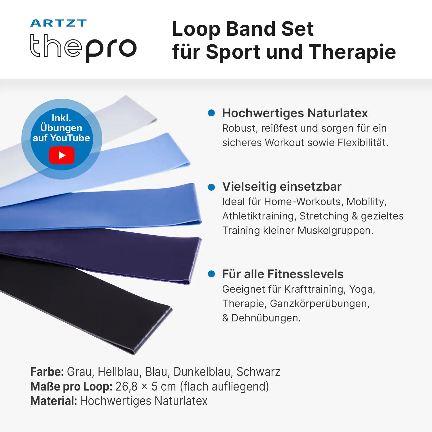 Loop Band Set Fitnessbänder ARTZT thepro