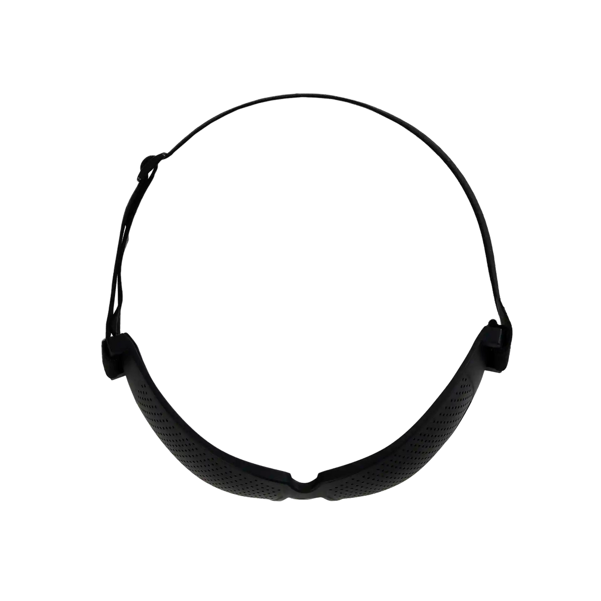 ARTZT neuro Rasterbrille Sport – Sehtrainingsbrille ohne Bügel mit verstellbarem Kopfband, Ansicht von oben, freigestellt auf transparentem Hintergrund.