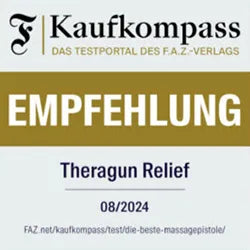 Logo Theragun Relief Empfehlung F.A.Z. Kaufkompass