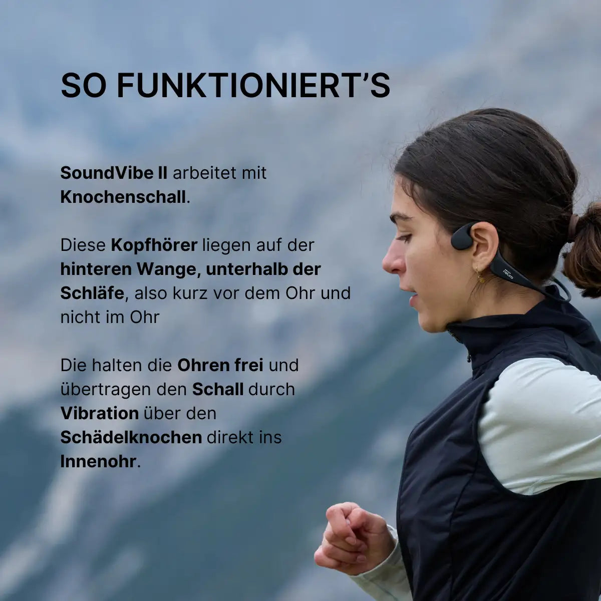 SoundVibe II Knochenschall Kopfhörer Knochenschall Kopfhörer ARTZT neuro