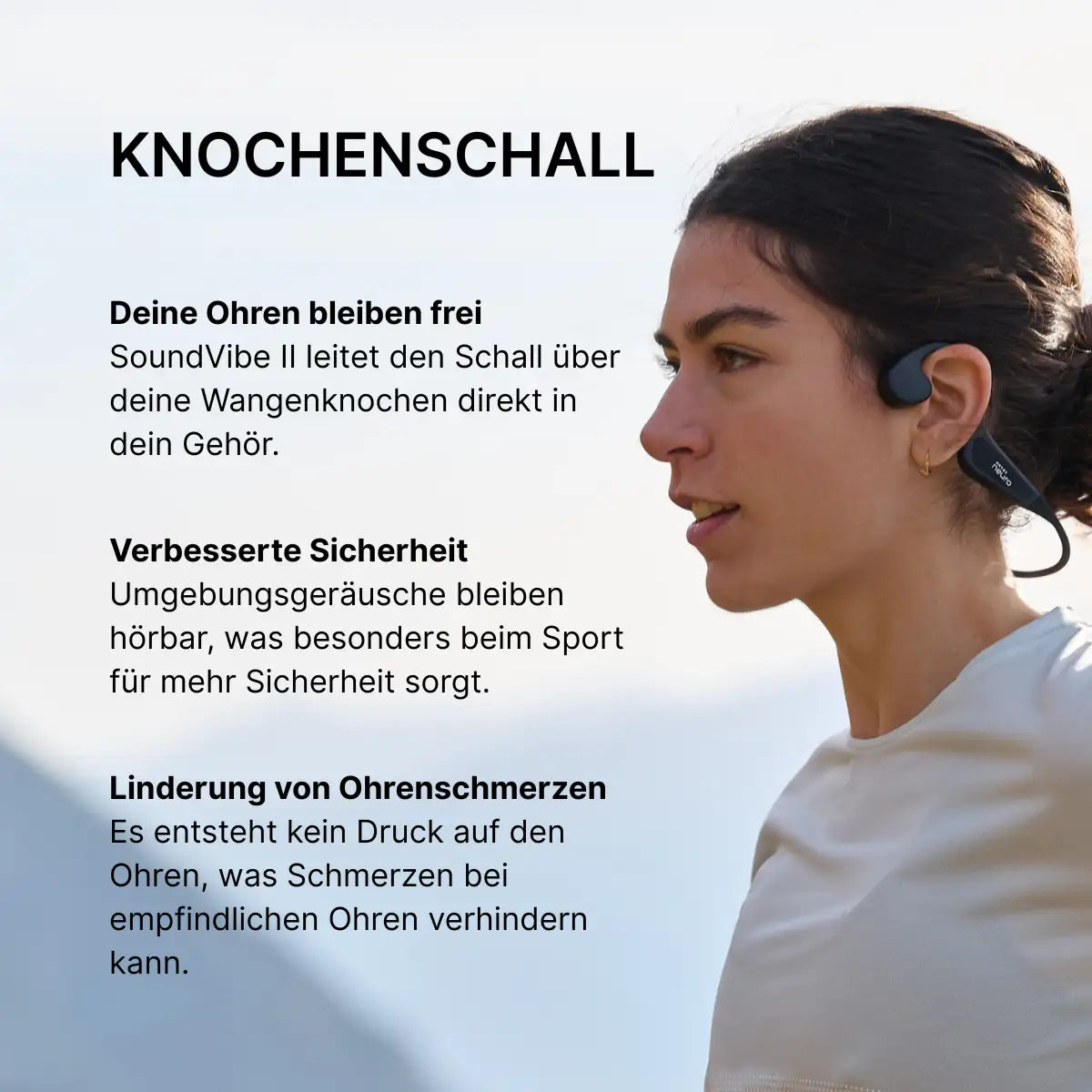 SoundVibe II Knochenschall Kopfhörer Knochenschall Kopfhörer ARTZT neuro