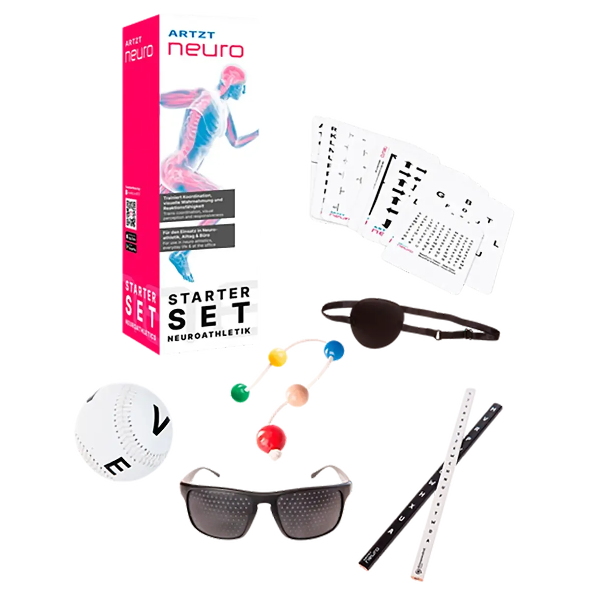 ARTZT neuro Starter Set für Neuroathletik auf transparentem Hintergrund.