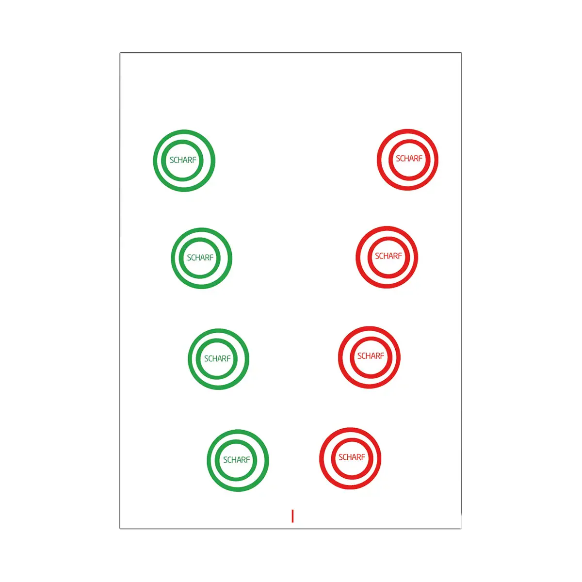 Fusionskarten Vergenz Ringe rot-grün