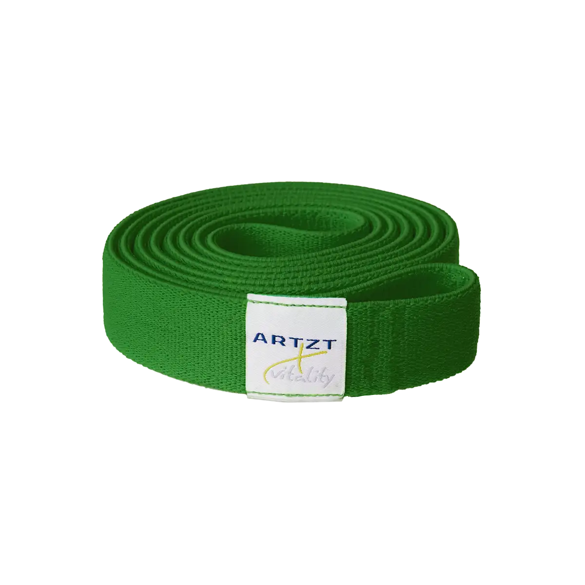 Zusammengerolltes ARTZT vitality Super Band in grün