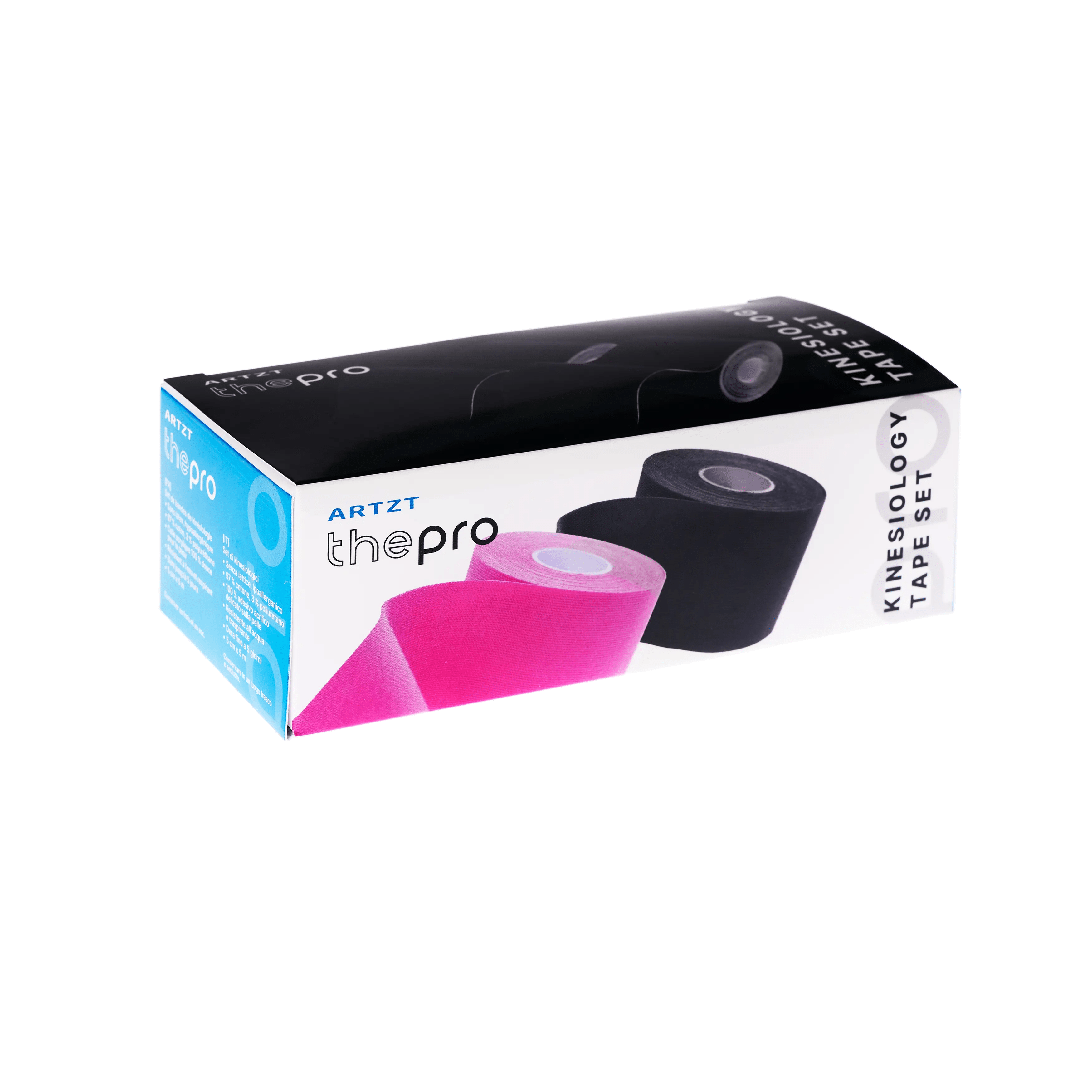 Kinesiologisches Tape 2er Set Kinesiologisches Tape ARTZT thepro Pink + Schwarz  