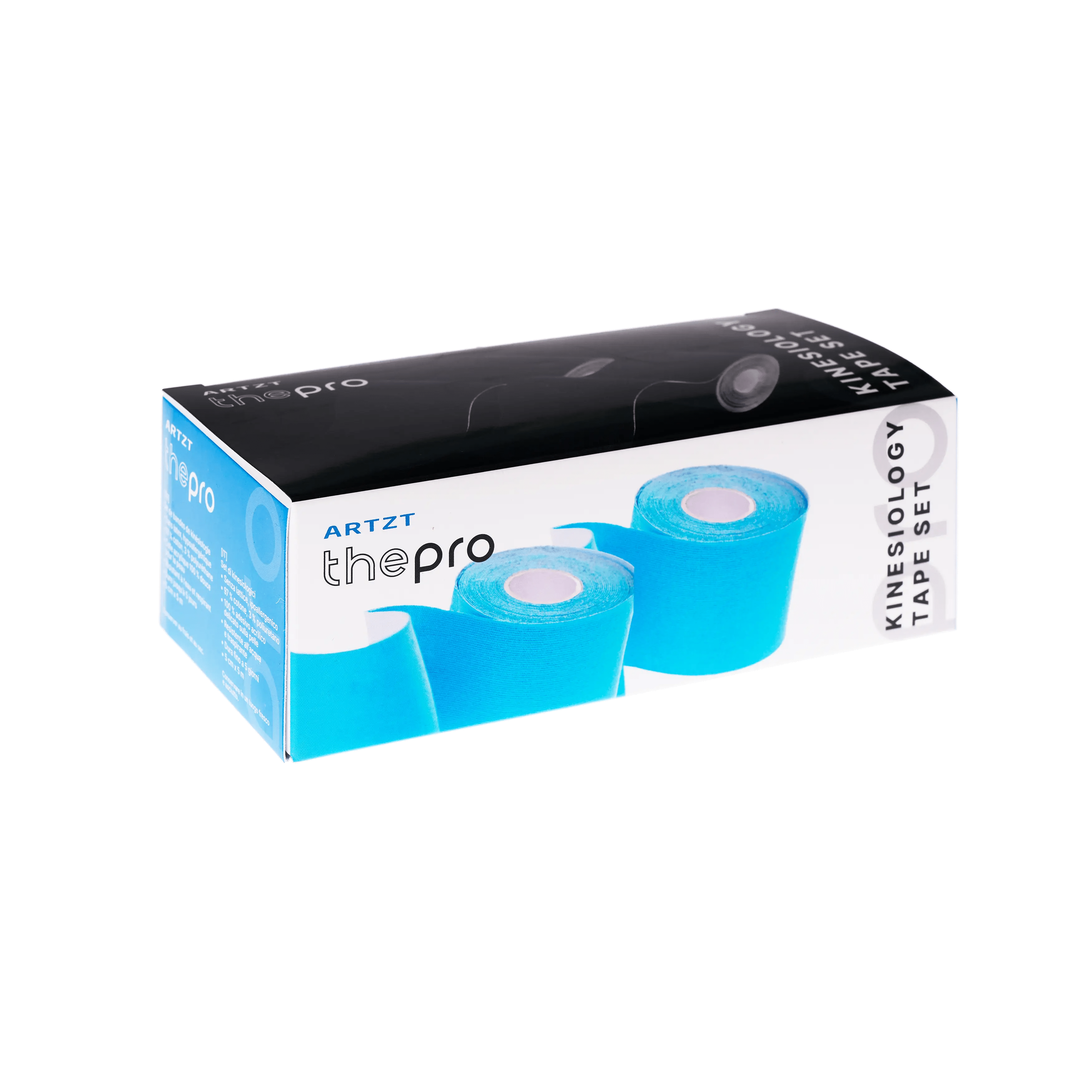 Kinesiologisches Tape 2er Set Kinesiologisches Tape ARTZT thepro Blau + Blau  