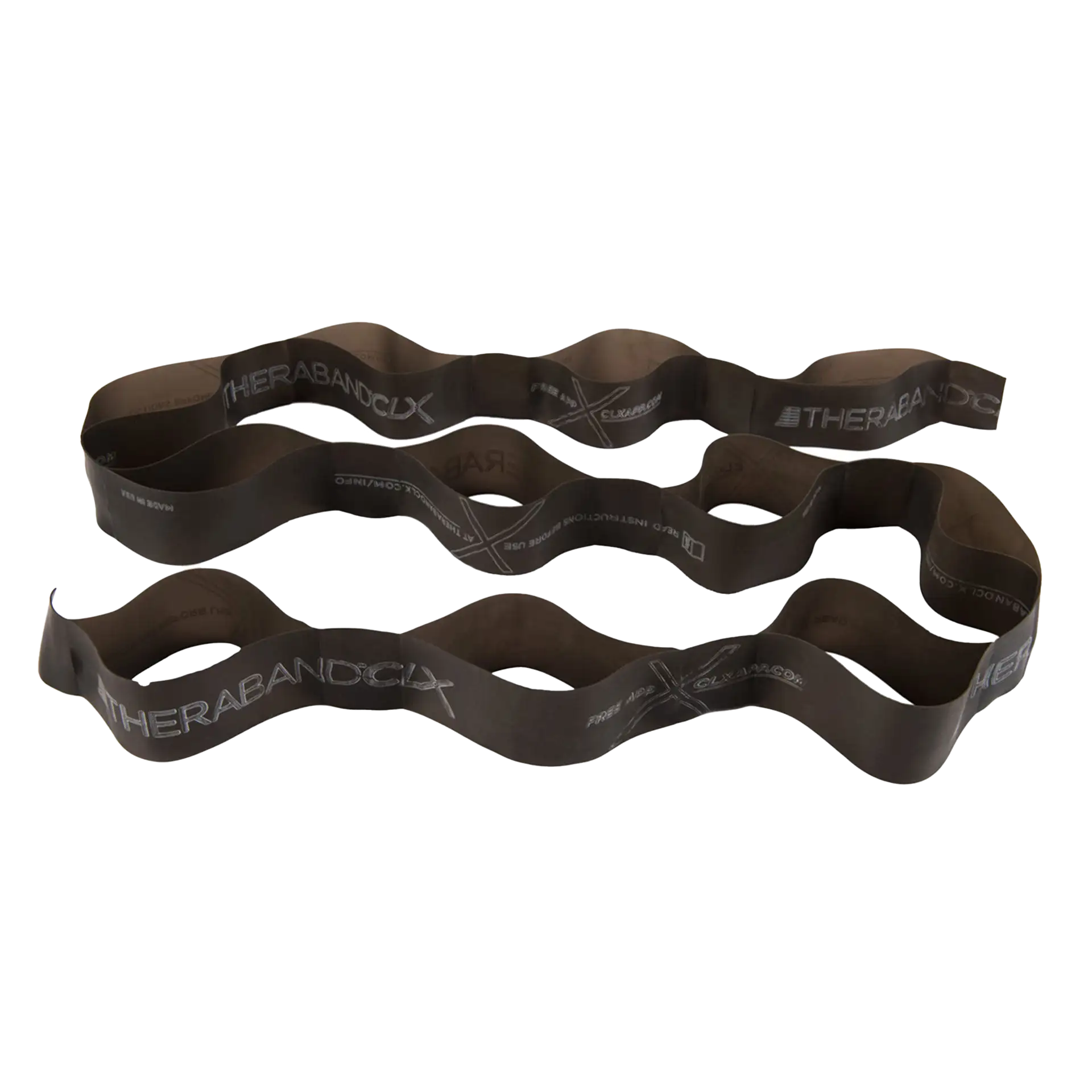 Schwarzes TheraBand CLX 2 m auf transparentem Grund