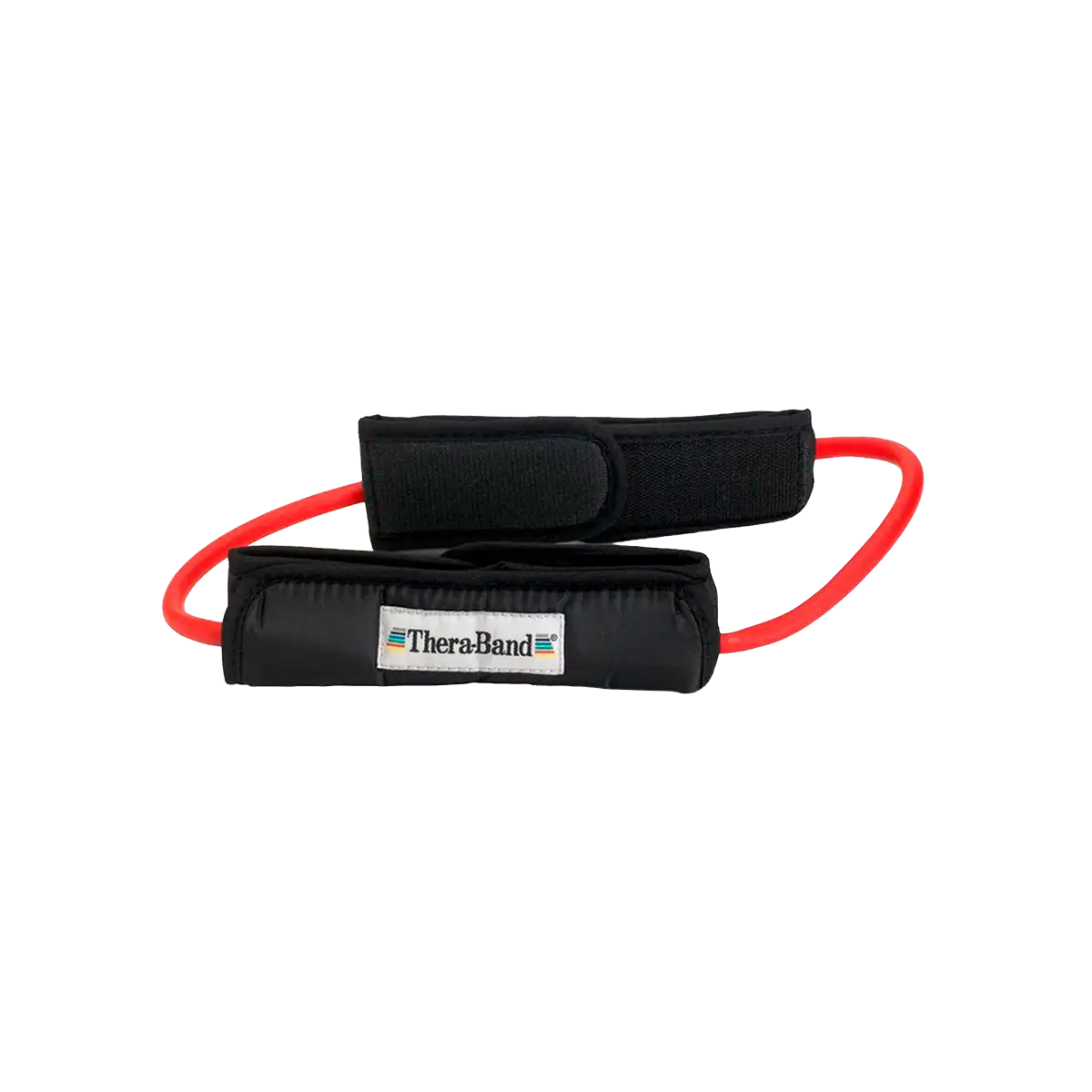 TheraBand Tubing Loop rot auf transparentem Hintergrund. #farbe_rot