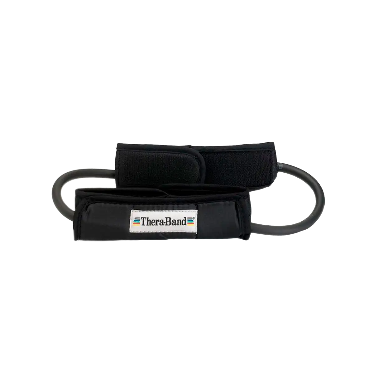 TheraBand Tubing Loop schwarz auf transparentem Hintergrund. #farbe_schwarz